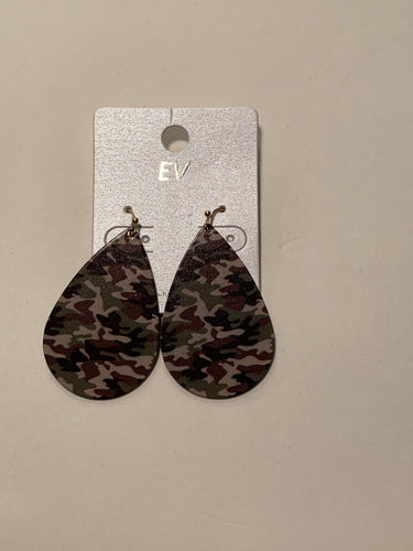 Earrings Camo teardrop