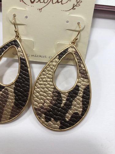 Camo gold earrings