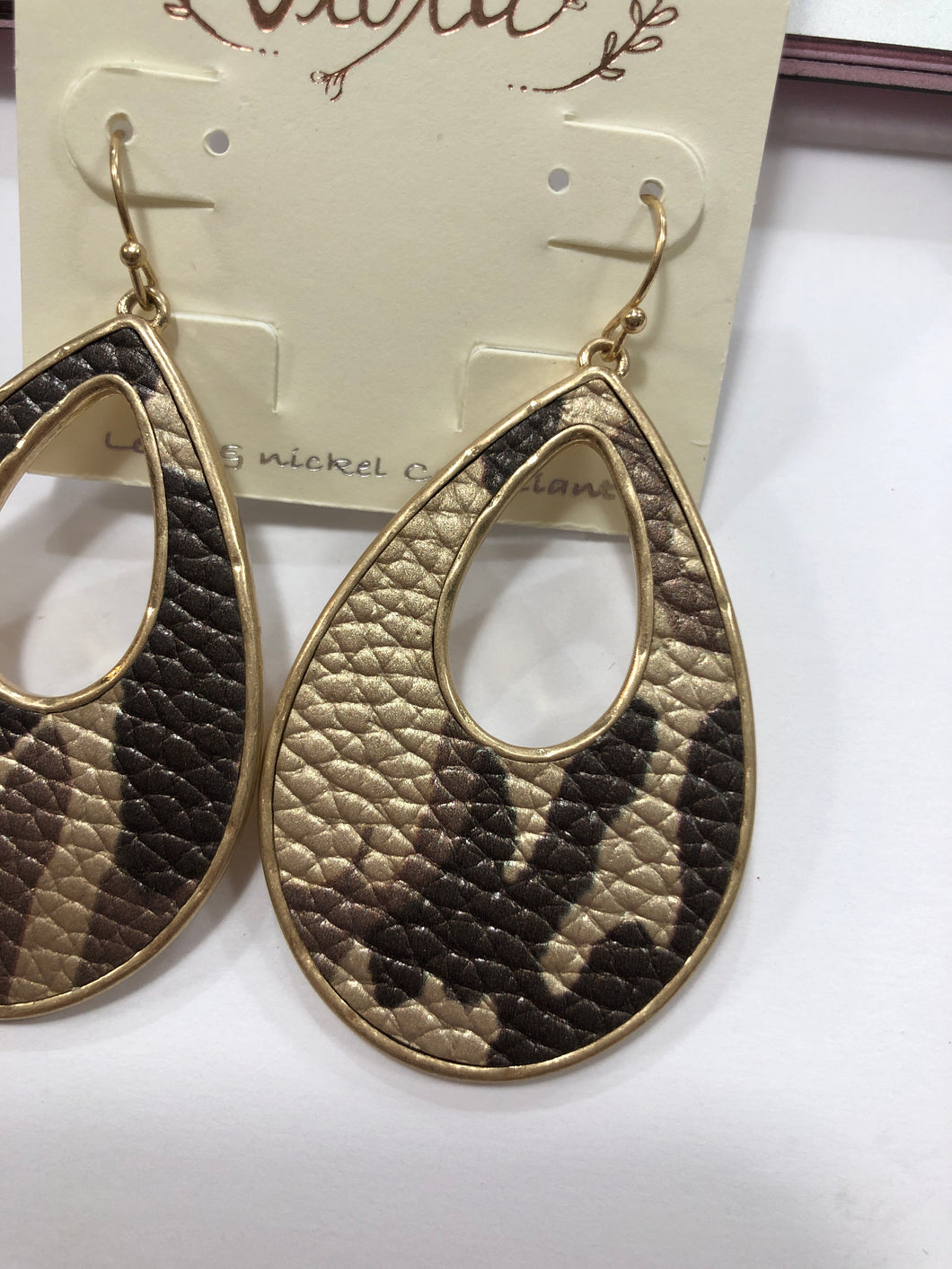 Camo gold earrings