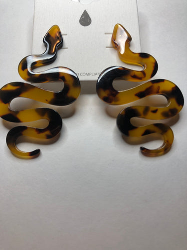 Cheetah snake earrings