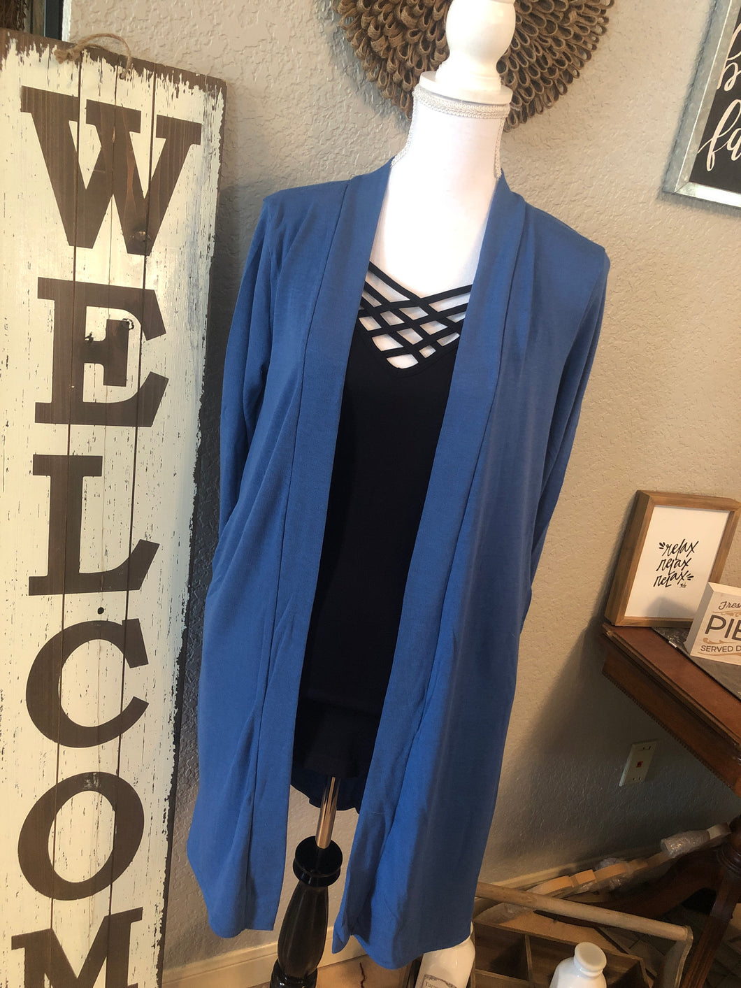 Sweater short light blue