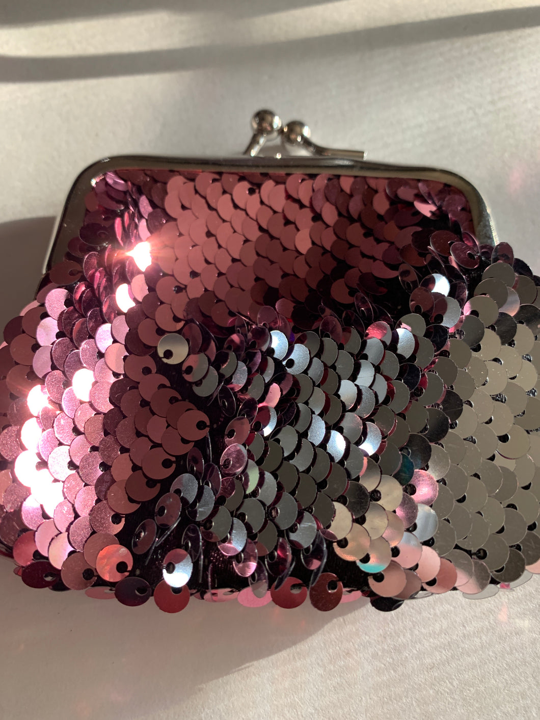 Coin purse pink/ silver