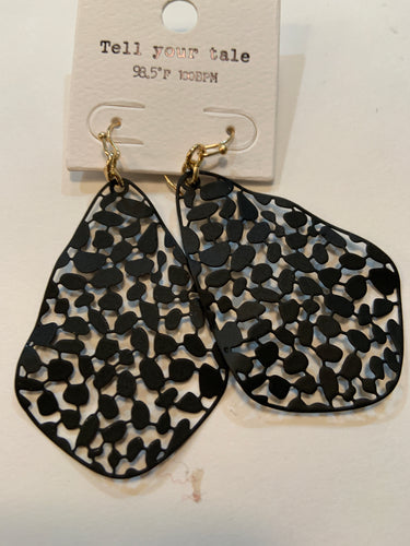 Black Teardrop earrings