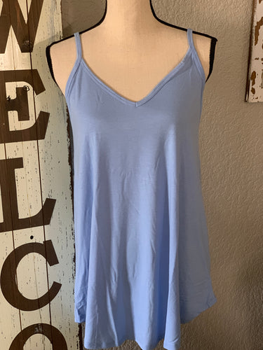 Sky blue reverse tank