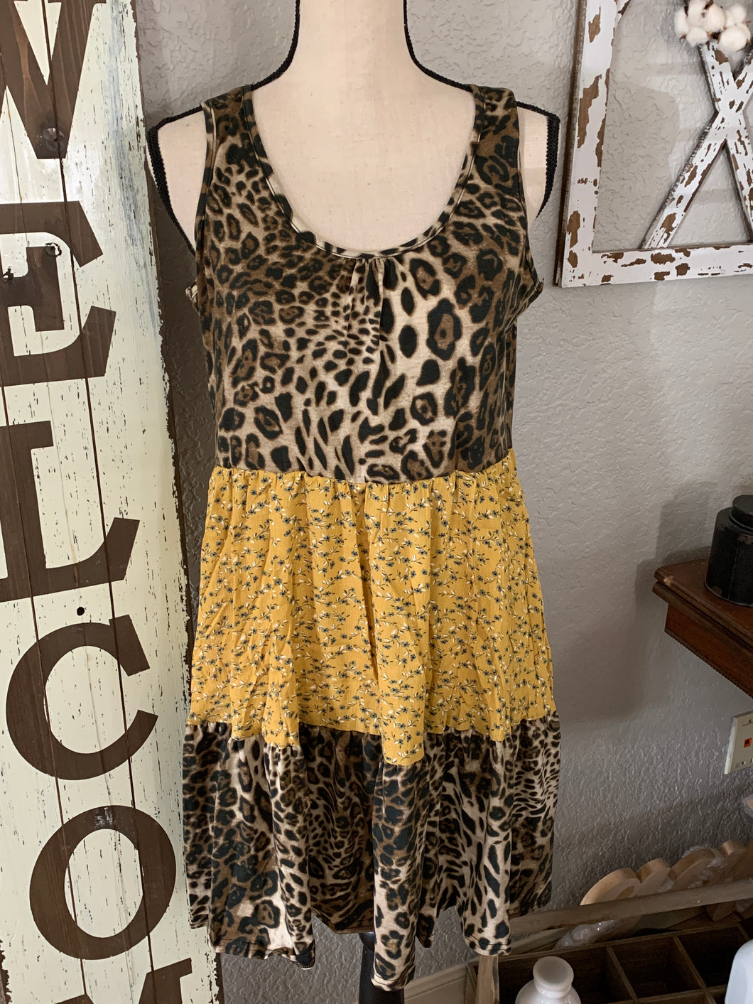 Cheetah/floral dress