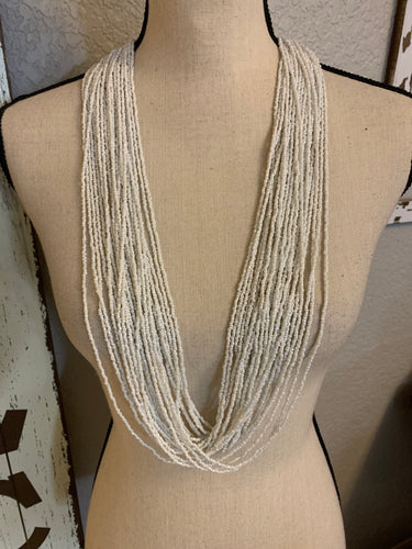 White beaded necklace