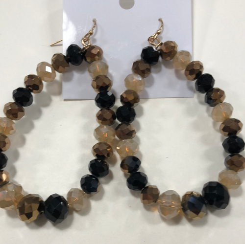 Black/brown ombré earrings