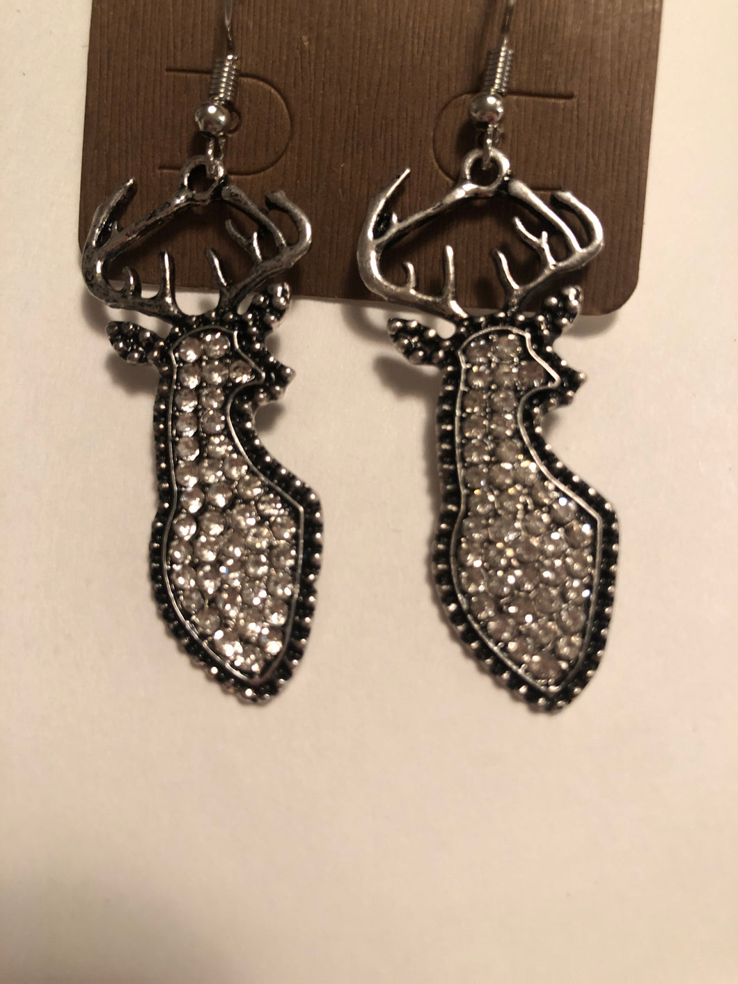 Earrings deer silver bling