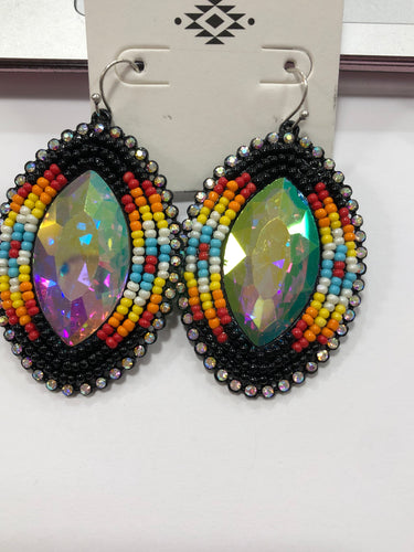 Teardrop beaded earrings