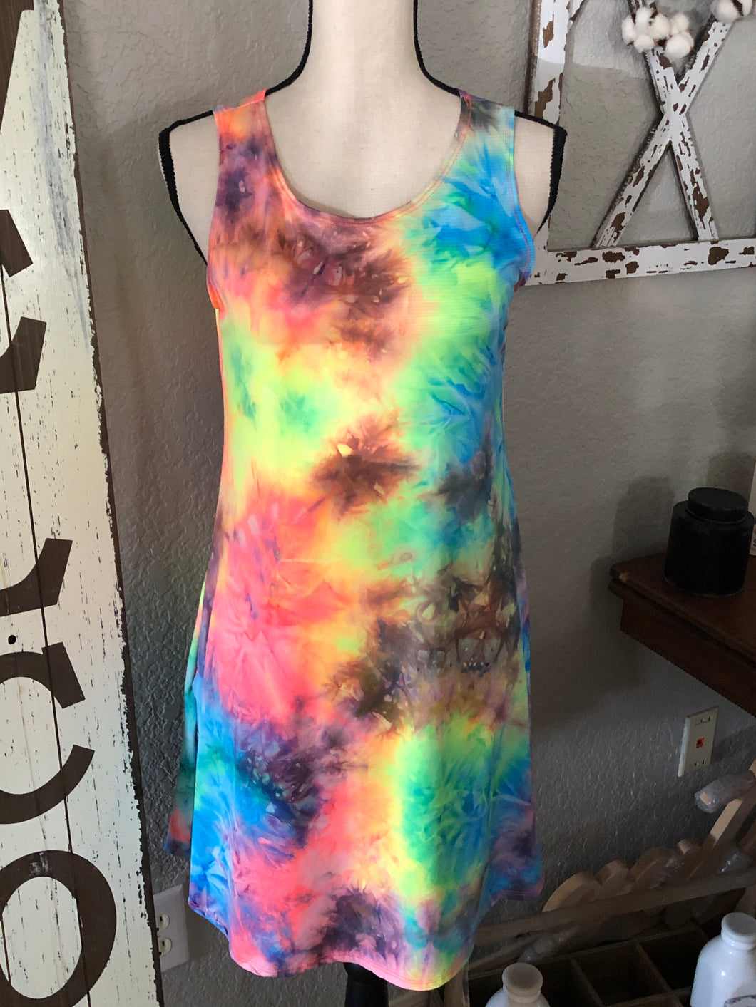 Tye dye tank dress