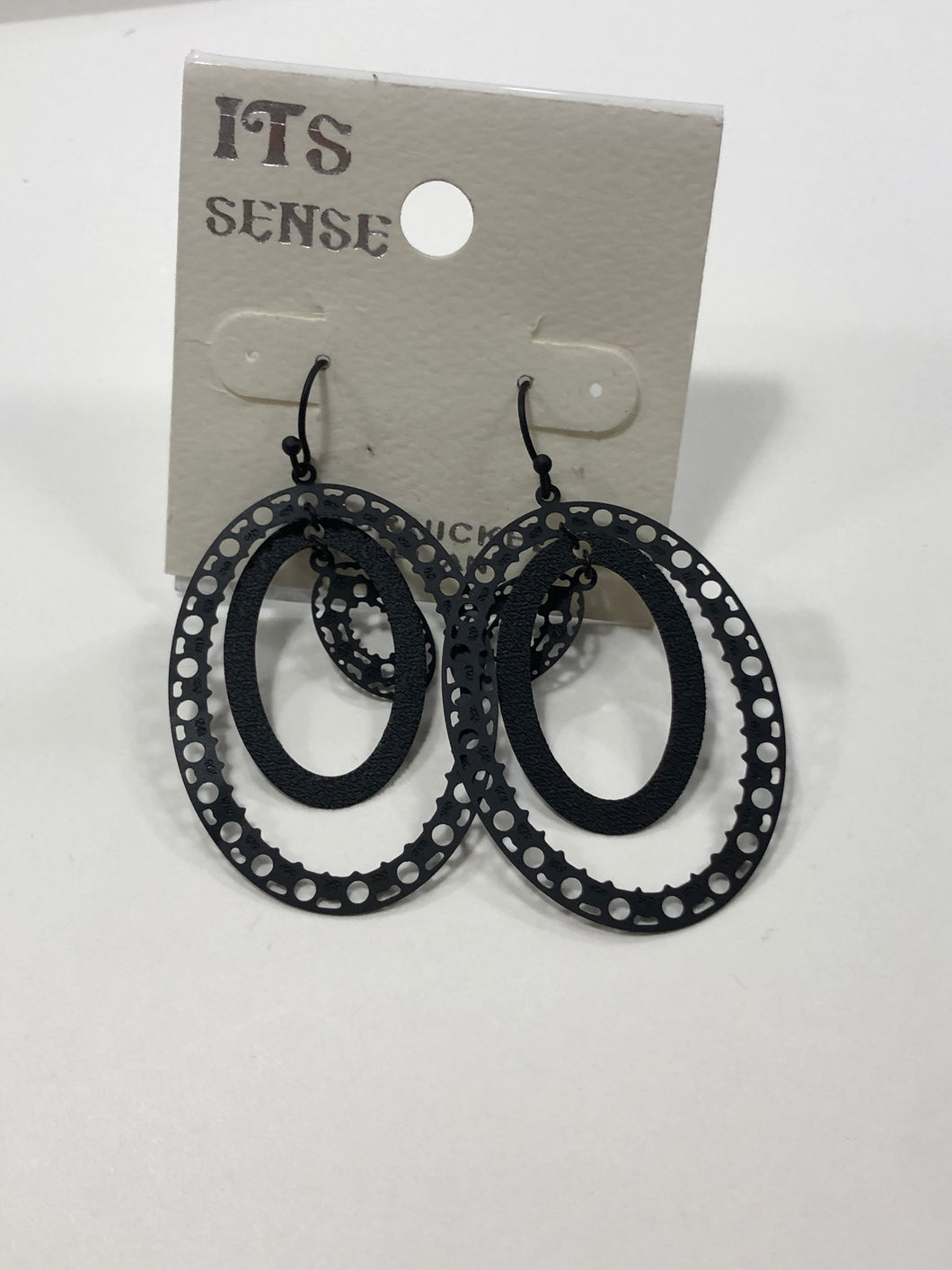 Black dainty earrings