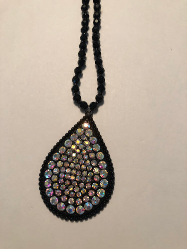 Necklace black bling