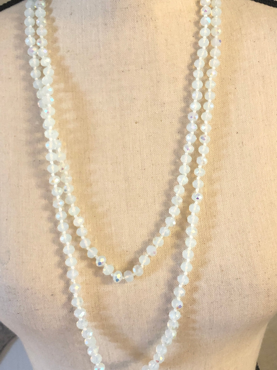white beads