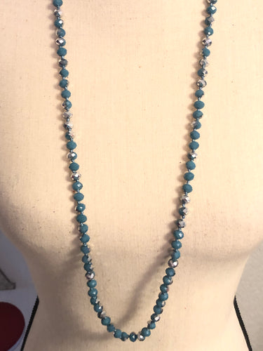 Shorty slate/blue beads