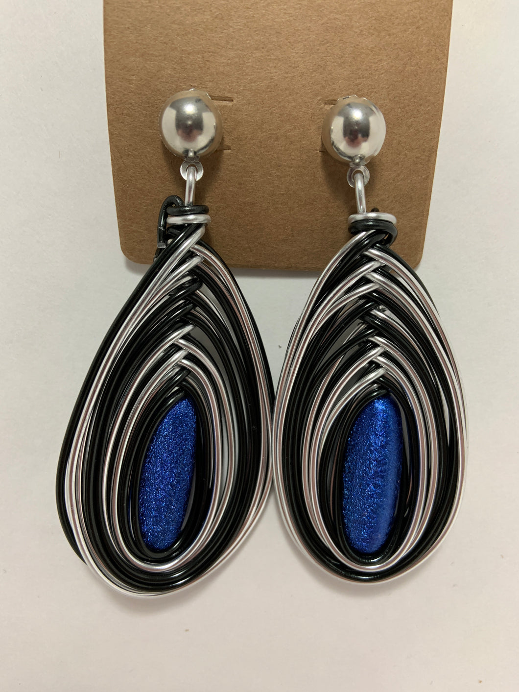 Large wrap earring stone