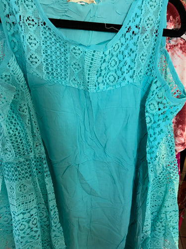 Medium mint top crochet sides and top