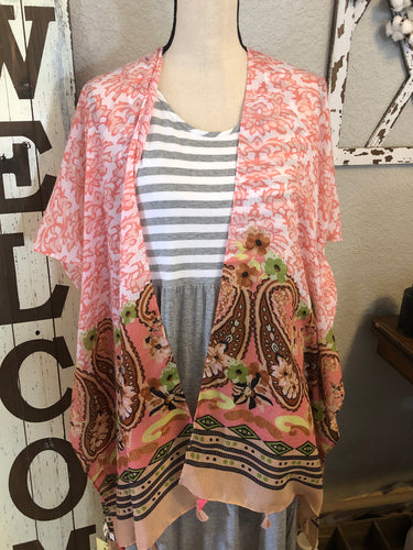 Kimono pink paisley