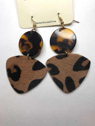 Cheetah dangle earrings