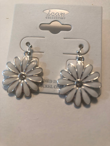 Earrings daisy w/ bling