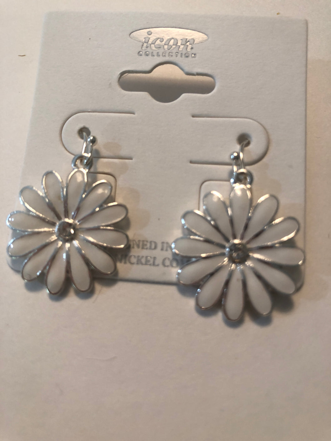 Earrings daisy w/ bling