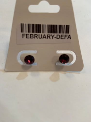 February Earrings Birthstone 678