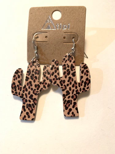 Earrings animal cactus