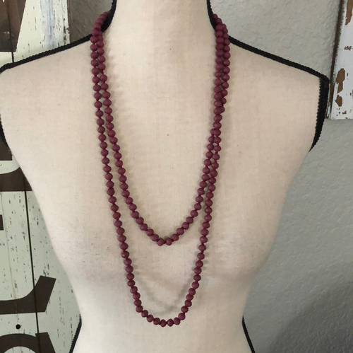 Matte burgundy beads