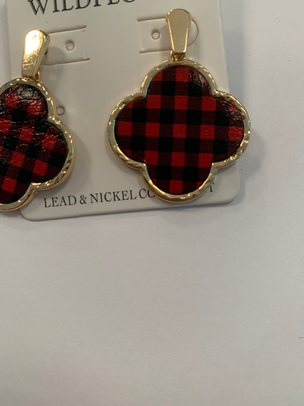 Post buffalo plaid earrings 102