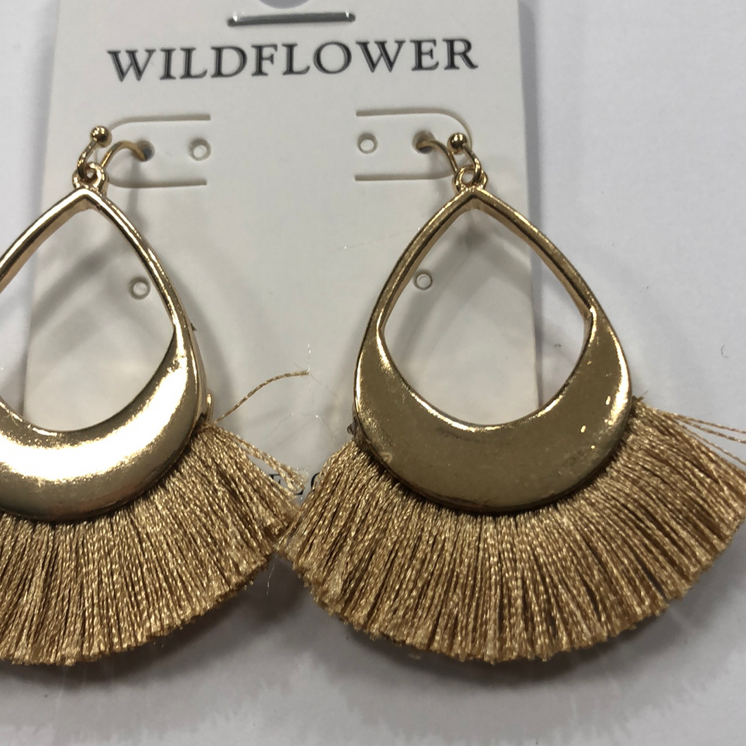 Golden rod tassel earrings