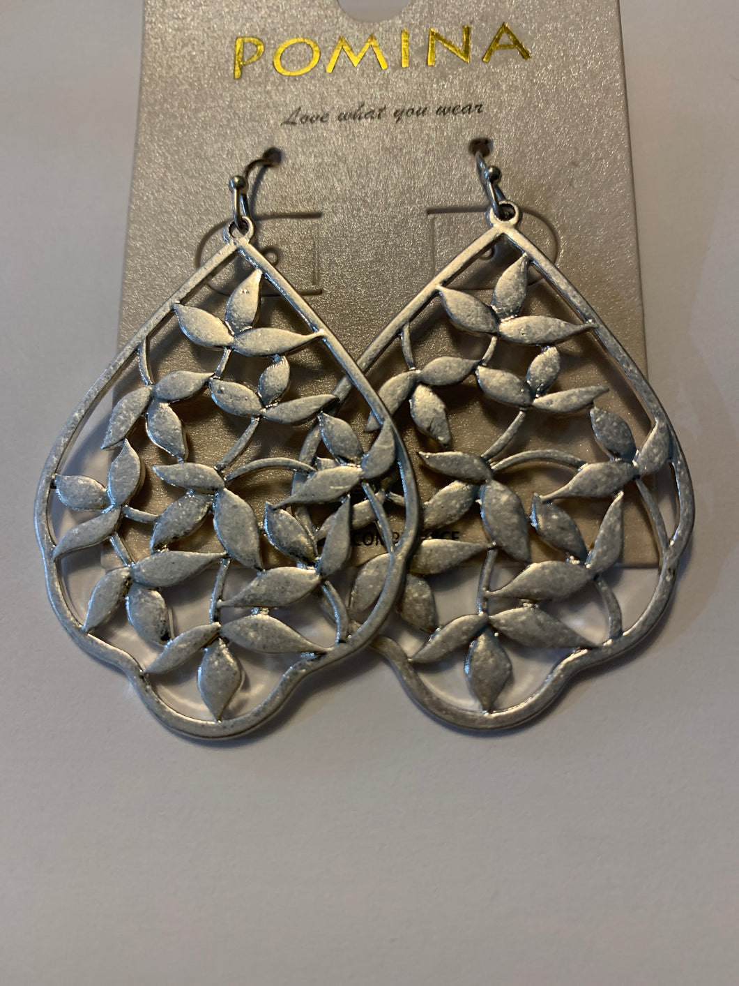 Brushed metal earrings