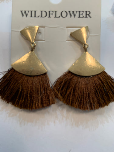 Brown Fan earrings