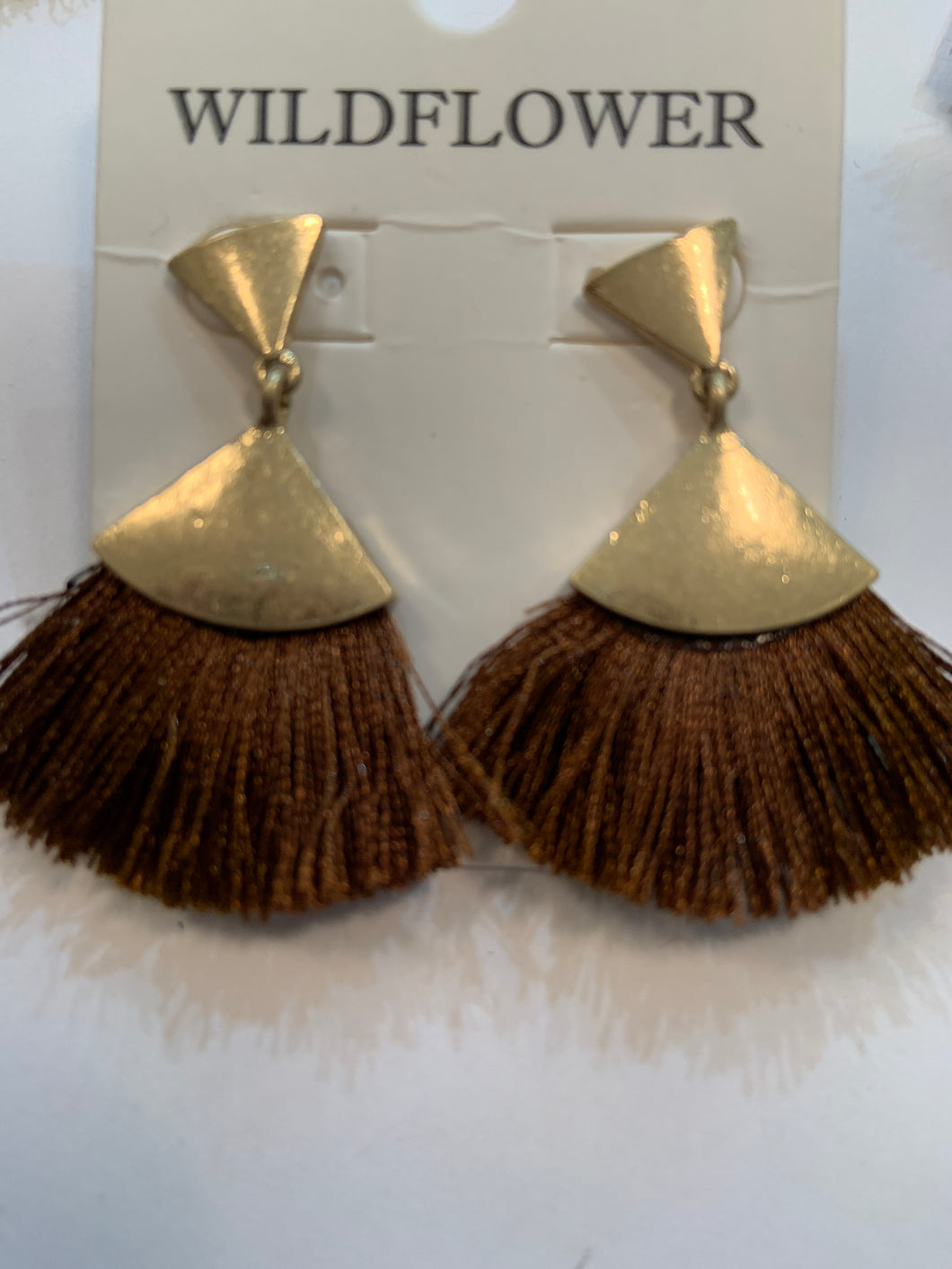 Brown Fan earrings