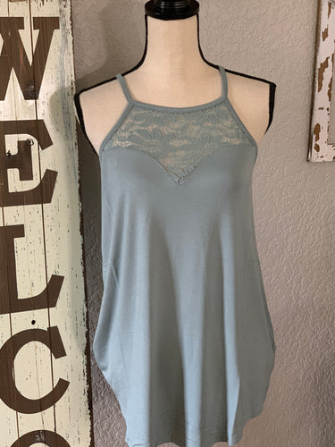 Sage green rocker tank