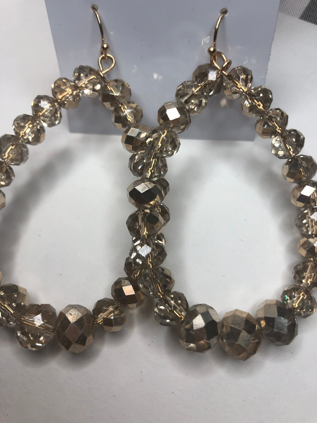 Gold ombré beaded earrings