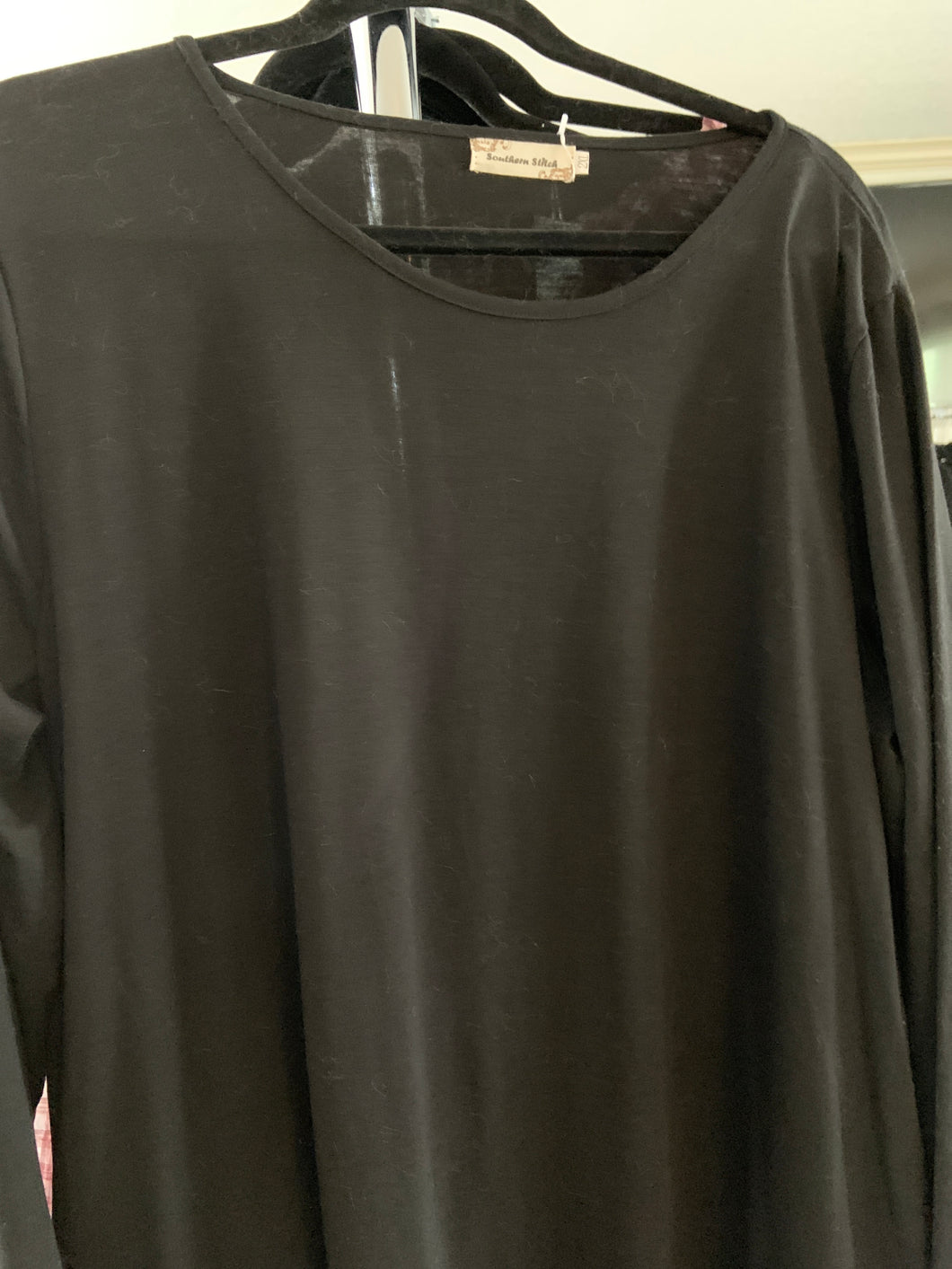 Black long sleeve top