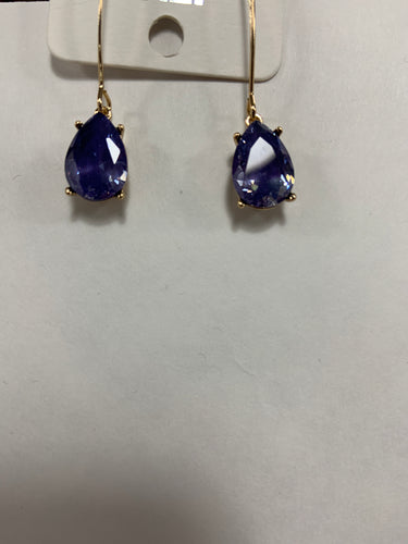 Navy translucent long earrings