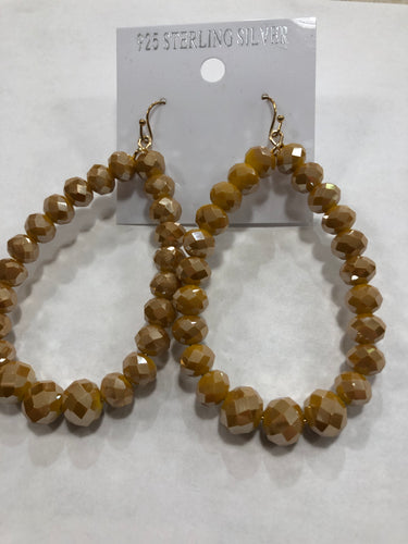 Mustard bead earrings