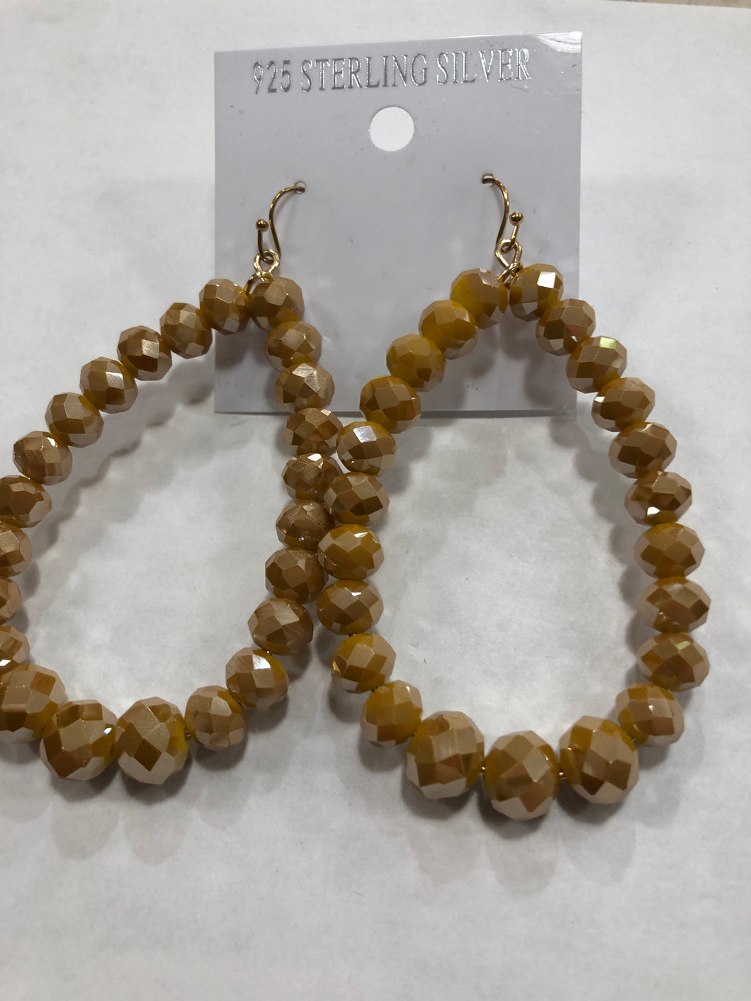 Mustard bead earrings
