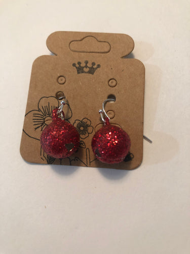 Earrings red bells