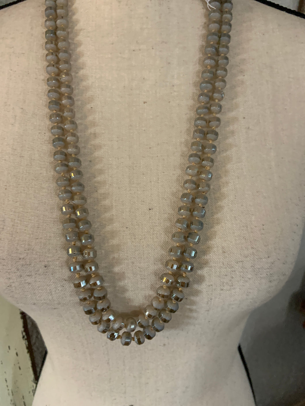 Taupe iridescent candy beads