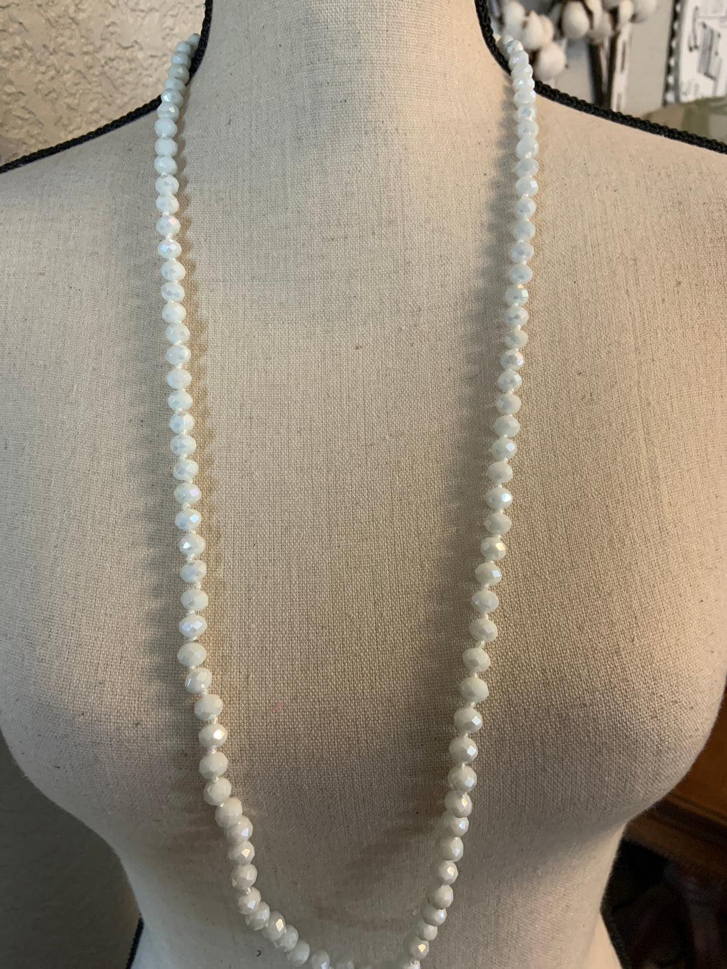 White short beads