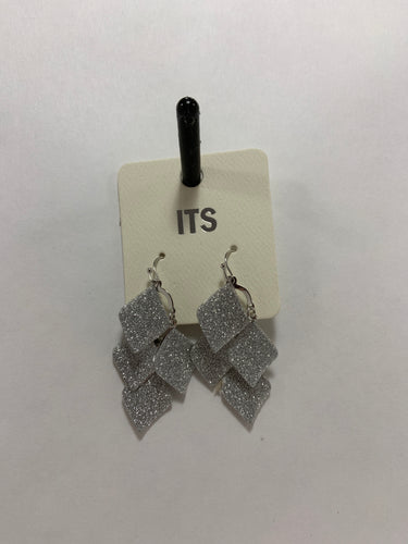 Silver hanging sparkle earrings