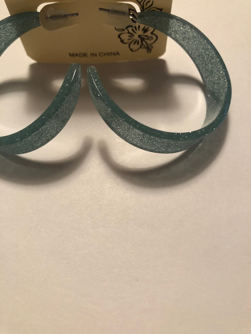 Earrings lt blue sparkle