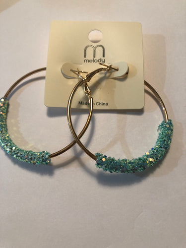 Earrings mint hoops