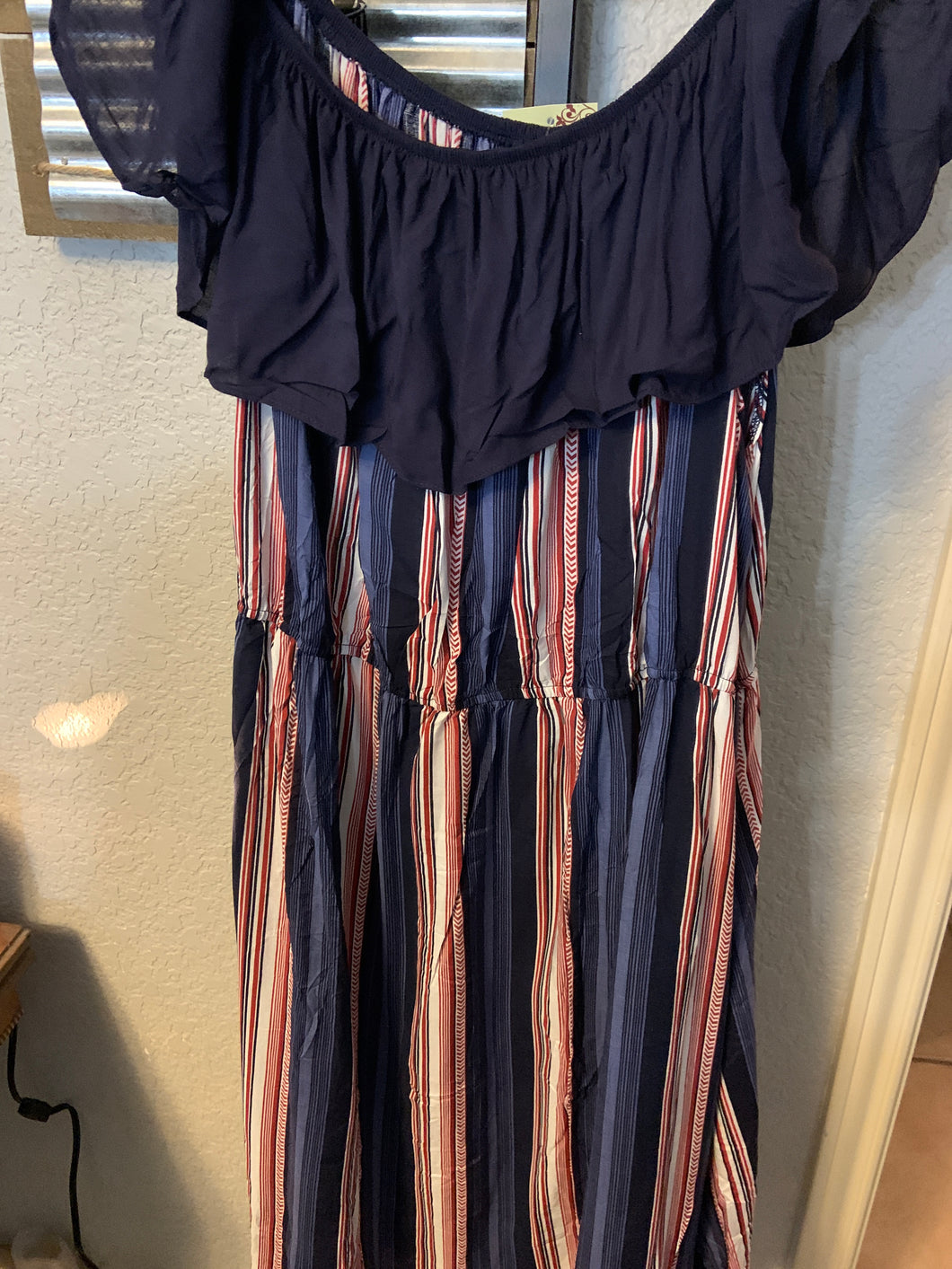 Multicolor off the shoulder dress