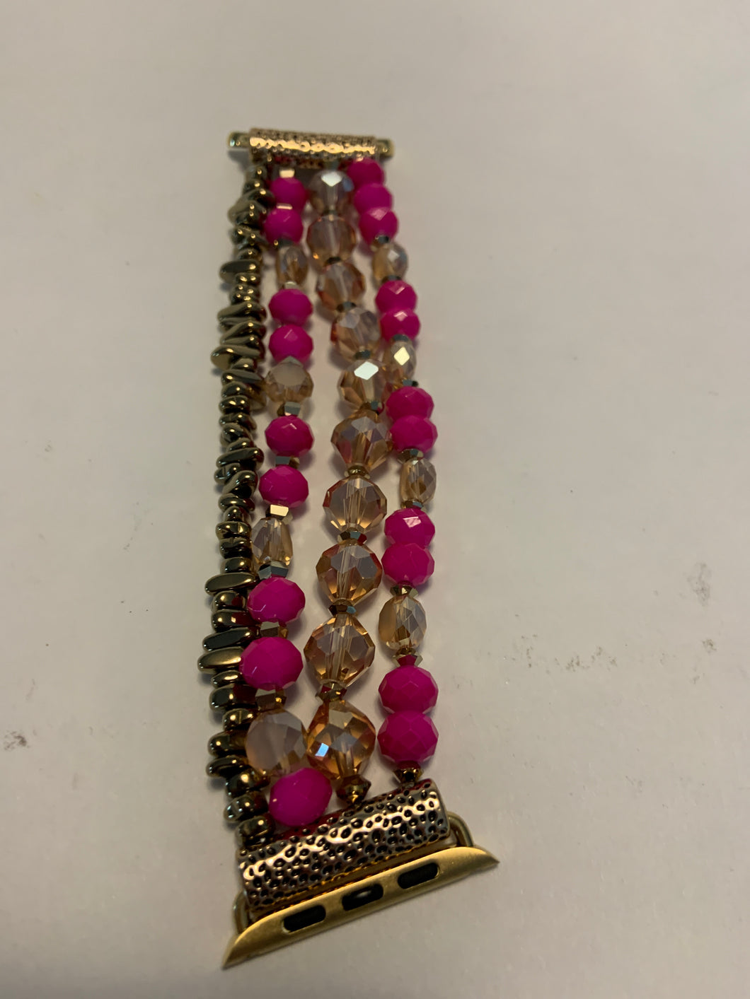 42mm Apple Watch band Hot pink and gold