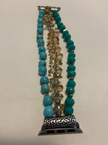 Apple Watch band turquoise with iridescent