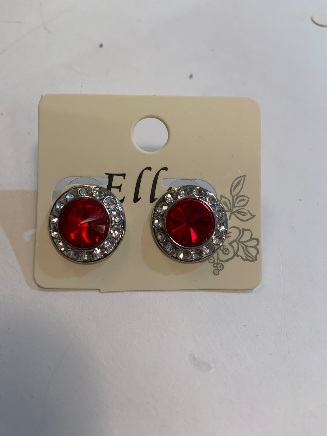 Red earrings post