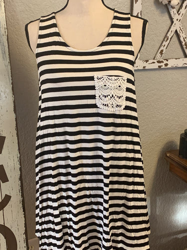 B/w stripe tank top