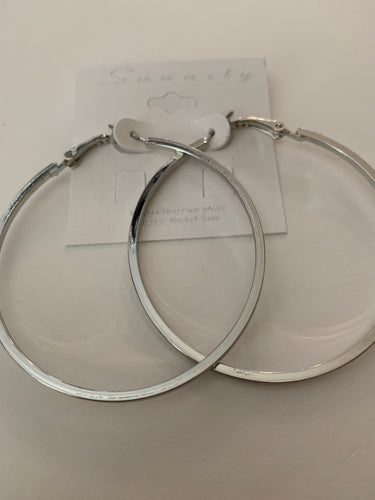 Earring hoops silver